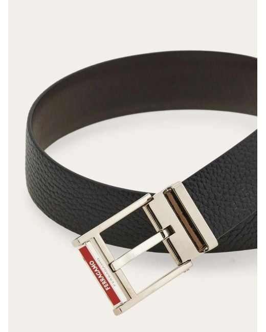 Ferragamo White Double-Sided Adjustable Belt for men