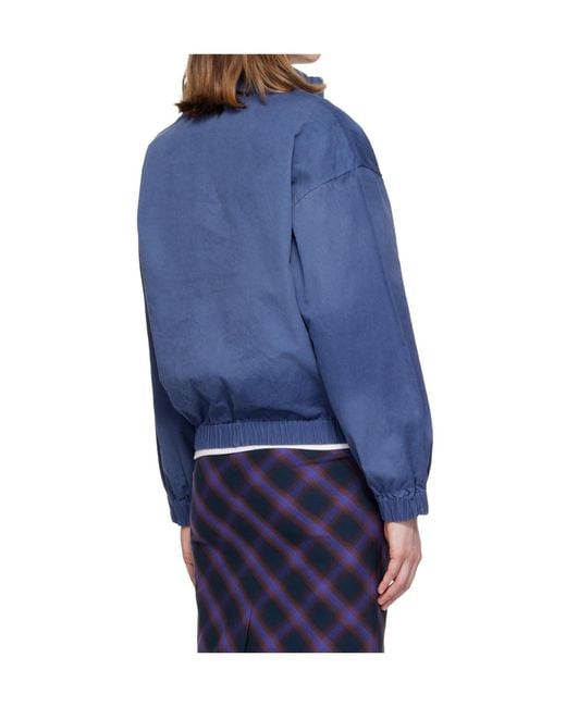 ShuShu/Tong Blue Long-Sleeved Sweatshirt
