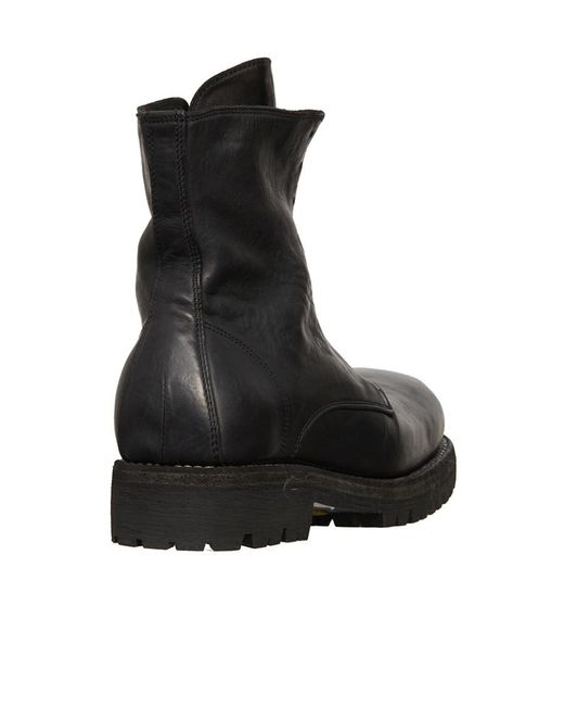 Guidi Black Lacing Short Boots for men