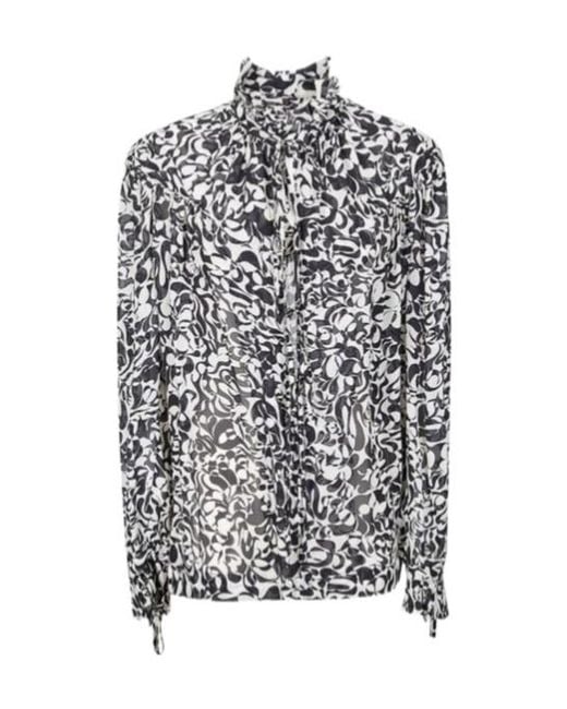 Dries Van Noten Gray All Over Print Shirt
