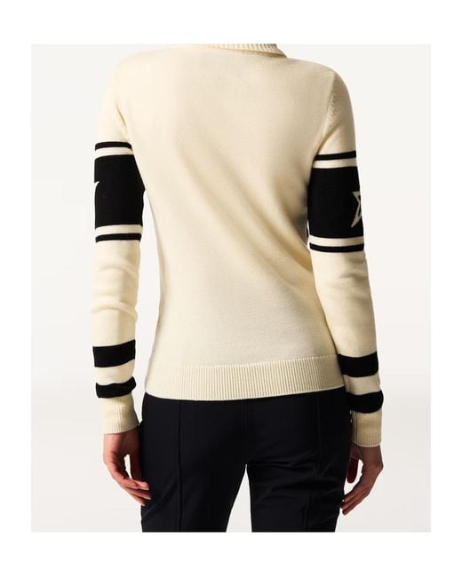 Perfect Moment Black Schild Intarsia Knit Sweater