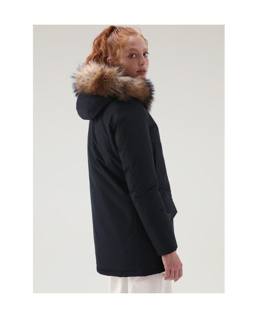 Woolrich Black Arctic Hooded Buttoned Jacket