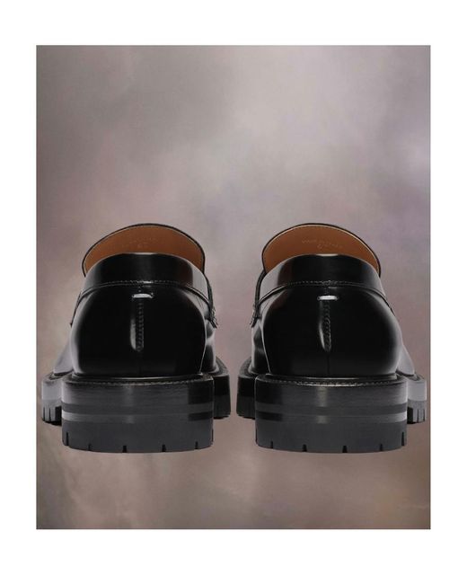 Maison Margiela Gray Tabi County Slip-On Loafers