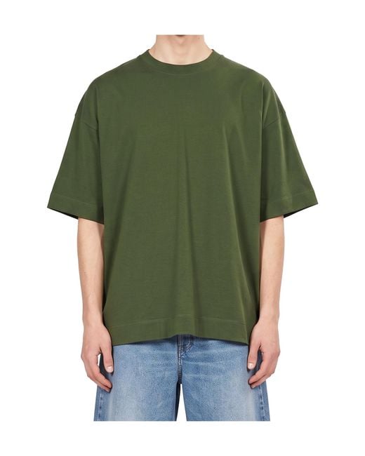 Dries Van Noten Green Crew-Neck T-Shirt for men