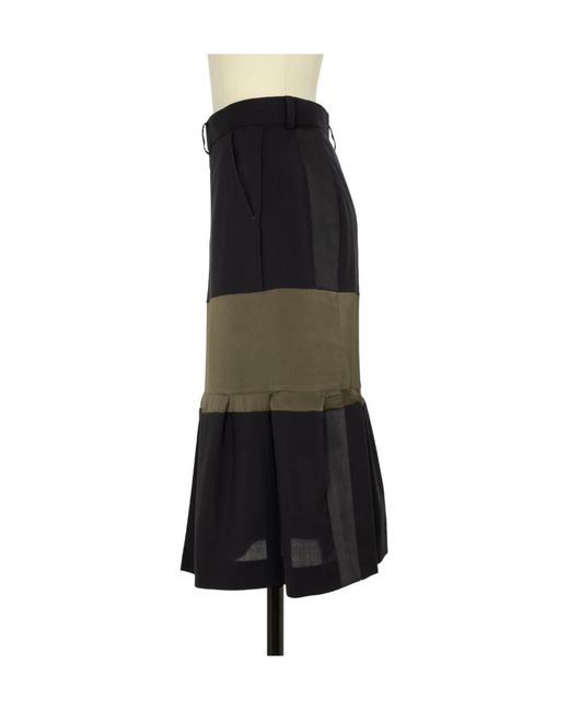 Sacai Black Suiting Skirt