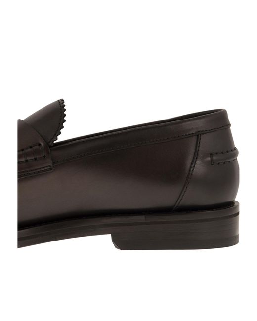 Doucal's Black Penny Slip-On Loafers for men
