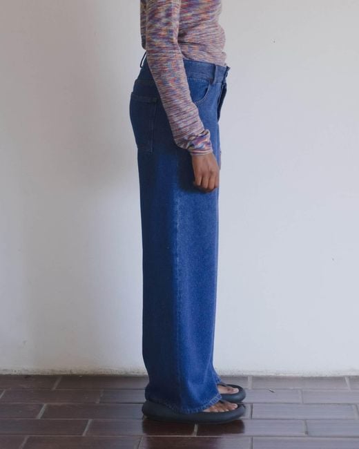 Baserange Blue Wide-Leg Jeans
