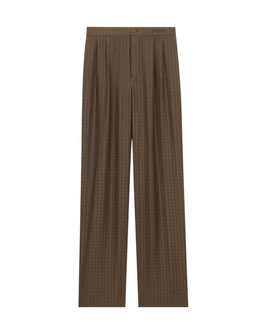 Saint Laurent Brown Button-Fastening Trousers for men