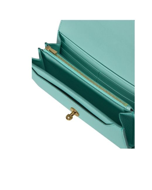 Mulberry Green Small Darley Grained Leather Wallet