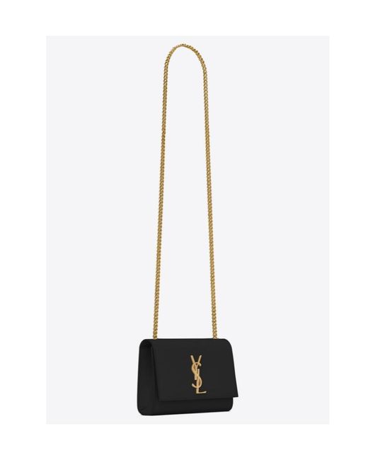 Saint Laurent White Kate Logo Plaque Small Crossbody Bag