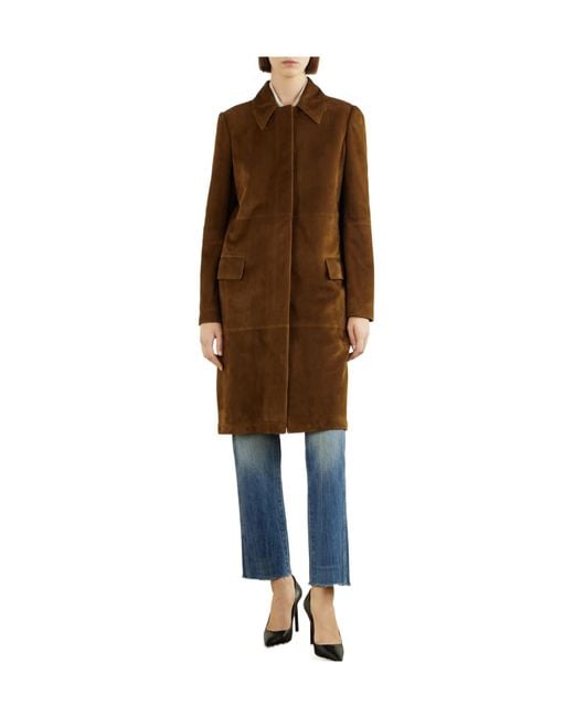 Tom Ford Brown Suede Mackintosh Coat
