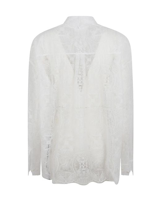 Ermanno Scervino White Lace Shirt