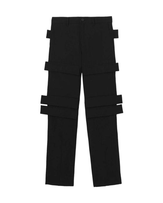 Burberry Black Panelled Cargo Trousers for men