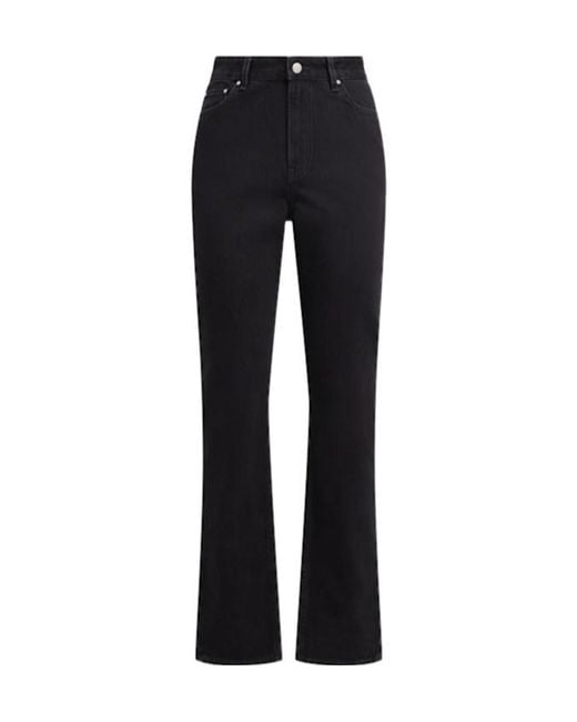 Totême  Black High Rise Slim Cotton Denim Jeans