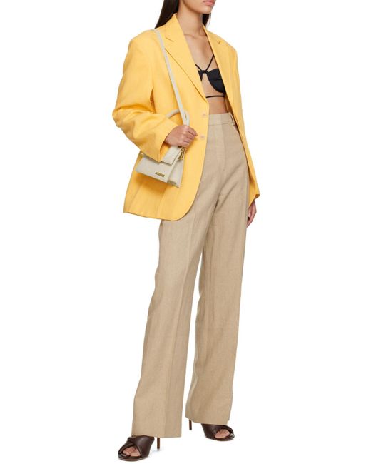 Jacquemus Yellow La Veste D'Homme Linen Blend Blazer