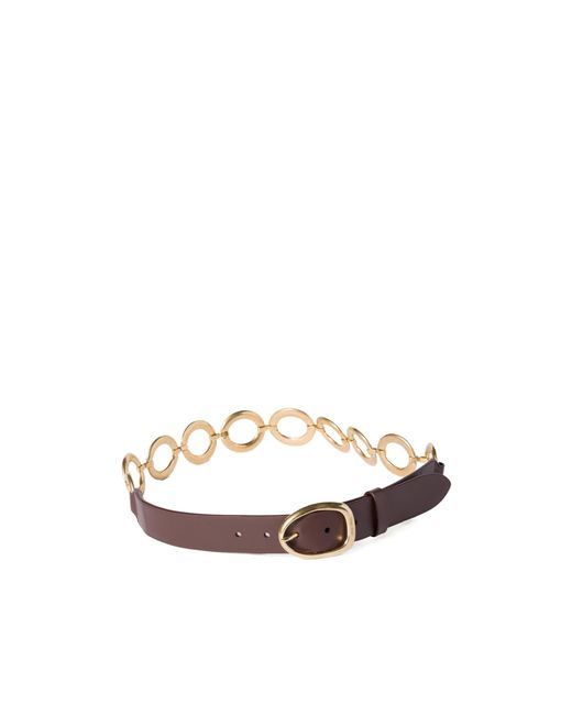 Miu Miu White Leather And Metal Belt