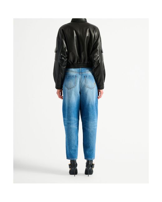 Balmain Black Lambskin Bomber Jacket