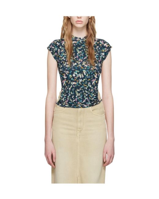 Isabel Marant Natural Pattern Backless T-Shirt