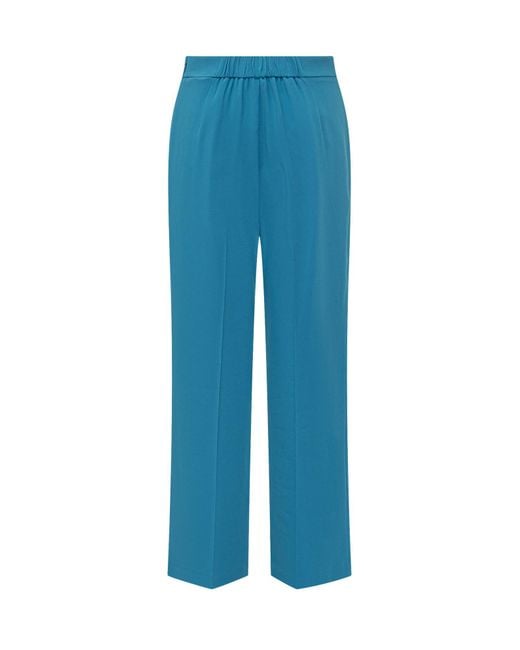 Etro Blue Zip Fastened Flared Trousers