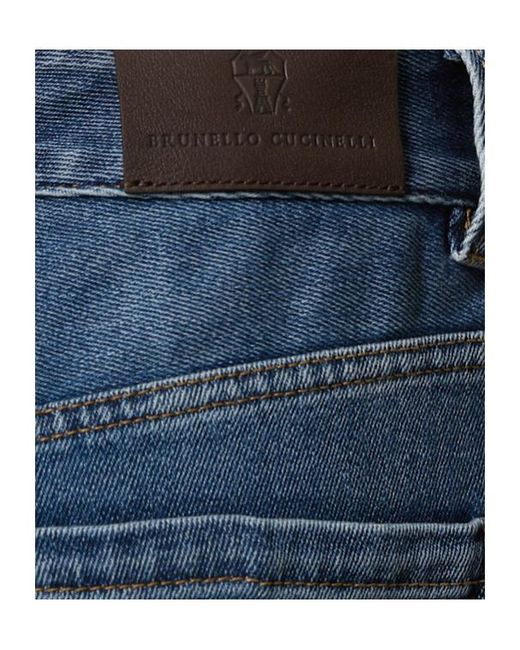 Brunello Cucinelli Blue Loose Denim Jeans