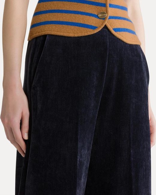 Forte_forte Blue Elastic-Waist Casual Trousers