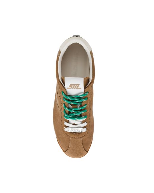 Steve Madden Brown Lace-Up Low-Top Casual Sneakers