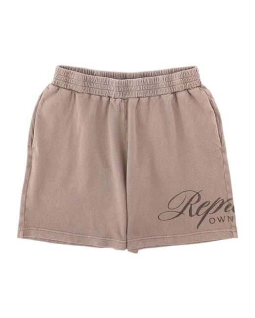 Represent Gray Elastic Waist Shorts for men