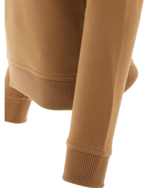 Burberry Brown Logo Patch Drawstring Hoodie