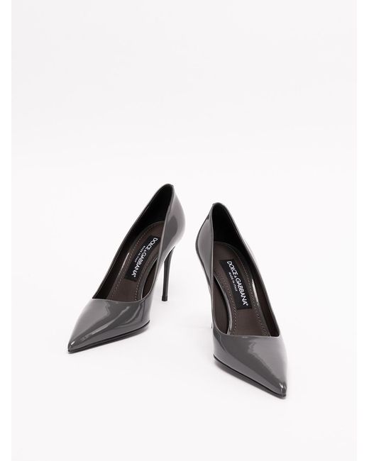 Dolce & Gabbana White Pointed Toe Polished Pumps