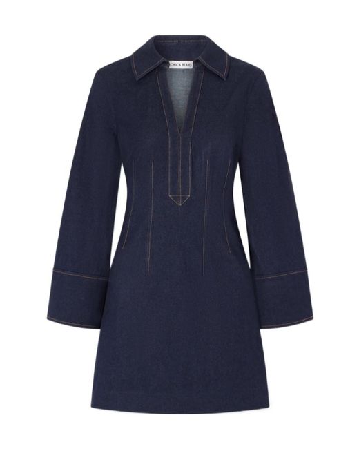 Veronica Beard Blue Raymond Denim Mini Dress
