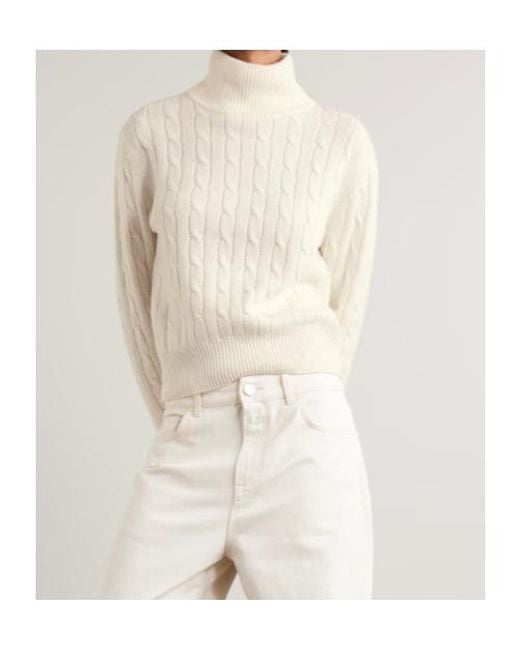 arch4 White Long-Sleeved Turtleneck Sweater