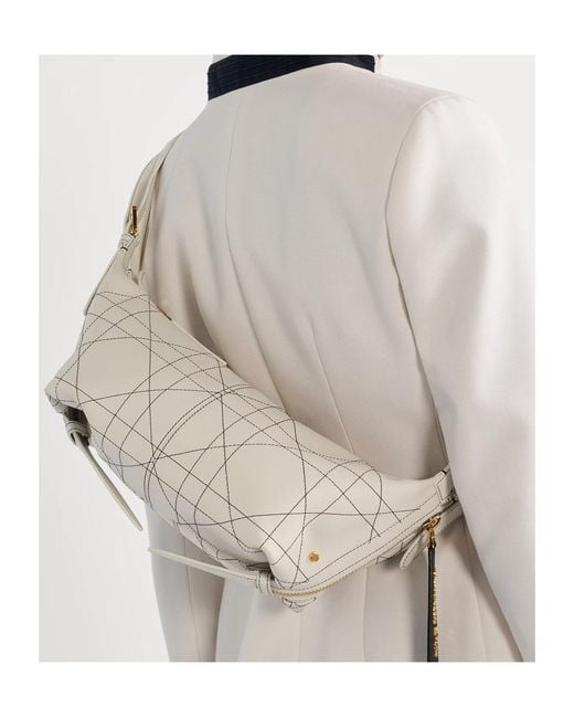 Dior White Small D-Journey Shoulder Bag