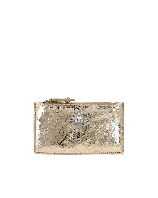 Vivienne Westwood Natural Zipper Card Holder
