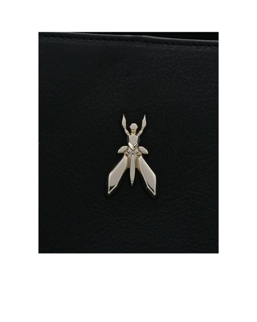Patrizia Pepe Black Logo Detail Tote Bag