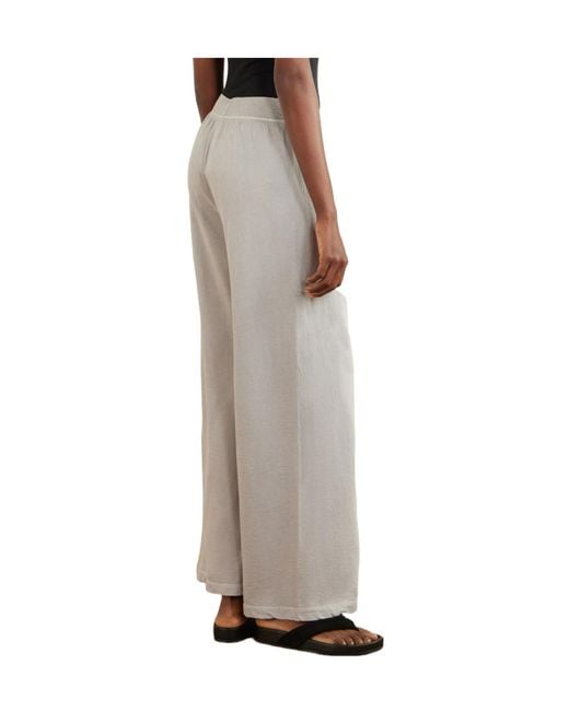 James Perse White Cotton-Terry Wide-Leg Track Pants