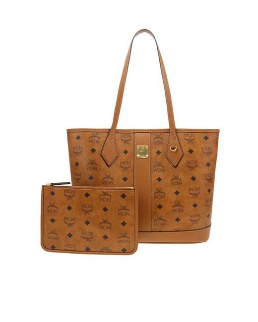 MCM Brown Liz Vi Shopper Small Bag