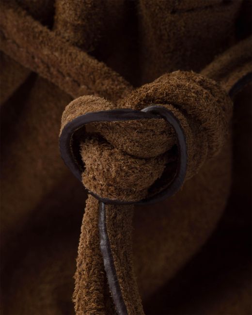 Prada Brown Bonnie Small Suede Shoulder Bag