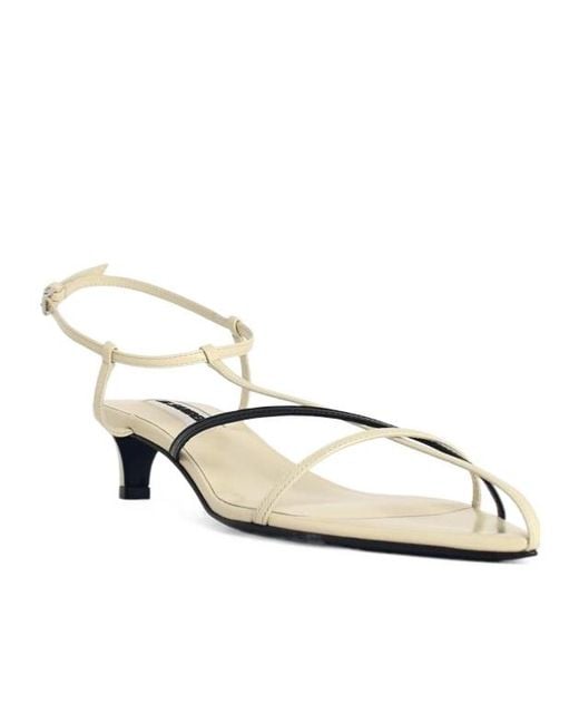 Jil Sander Metallic Cage Low-Heel Sandals