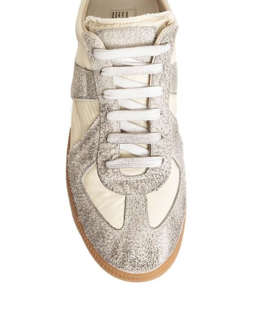 Maison Margiela White Replica Almond Toe Sneakers for men