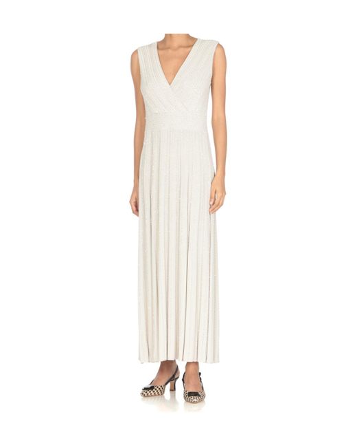 D.exterior White Sleevless Flash Dress