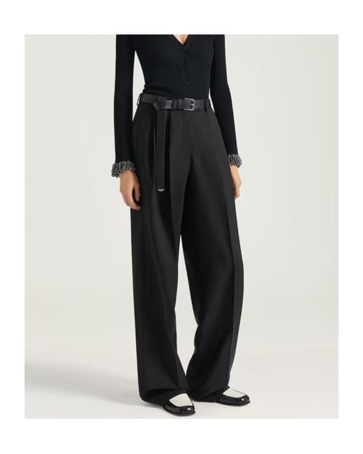 Givenchy Black Double Pleated Pants