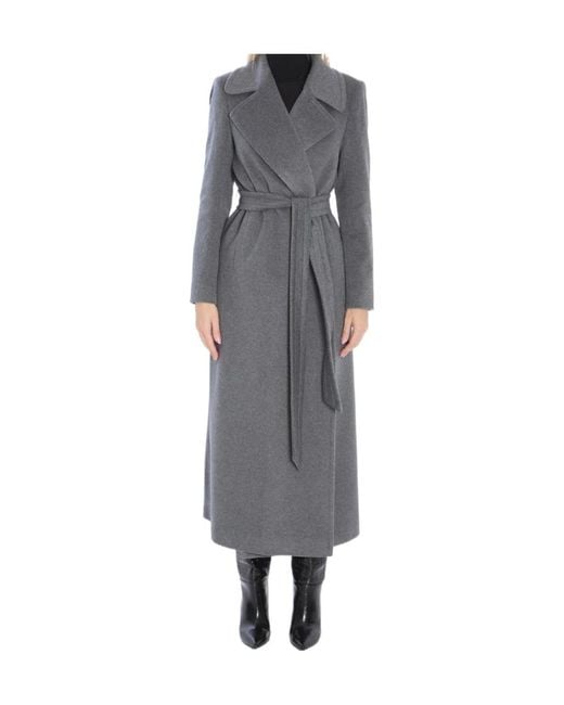 Tagliatore Gray Melody Classic-Lapels Coat