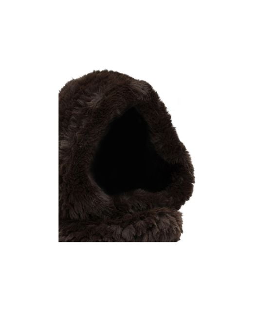 Pinko Black Fuzzy Pull-On Hat