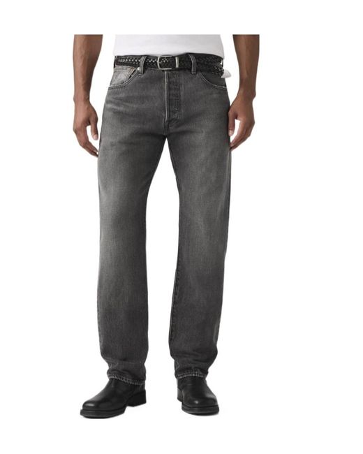 Levi's Gray 501 Relaxed Jeans for men