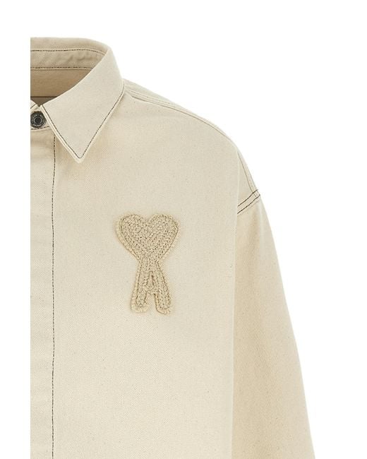 AMI Natural 'Ami De Coeur' Overshirt