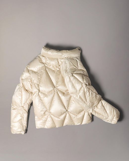 Moose Knuckles Natural Quilted Patch Down Jacket