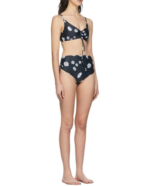 Rabanne Multicolor Daisy Print Bikini