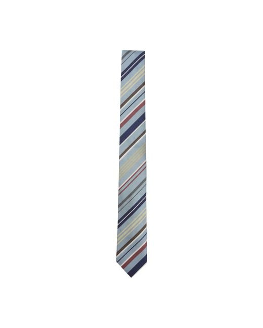 Paul Smith White Striped Pointed-Tip Tie for men