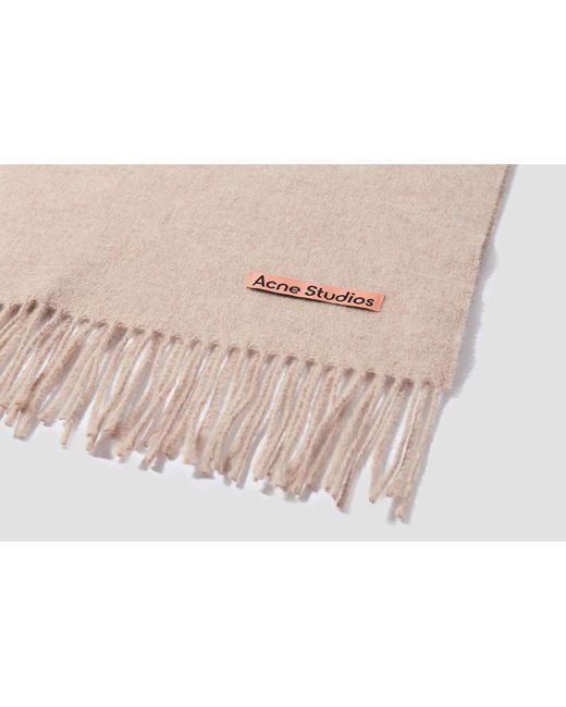 Acne Natural Logo Scarf for men