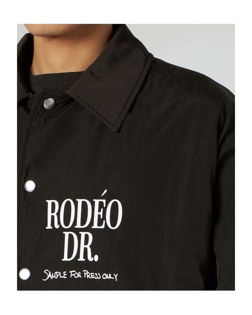 1989 STUDIO Black Long-Sleeved Collared Casual Jacket for men